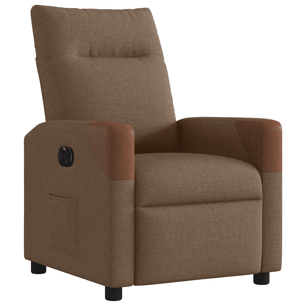 Fauteuil inclinable électrique Marron Tissu - XIOS