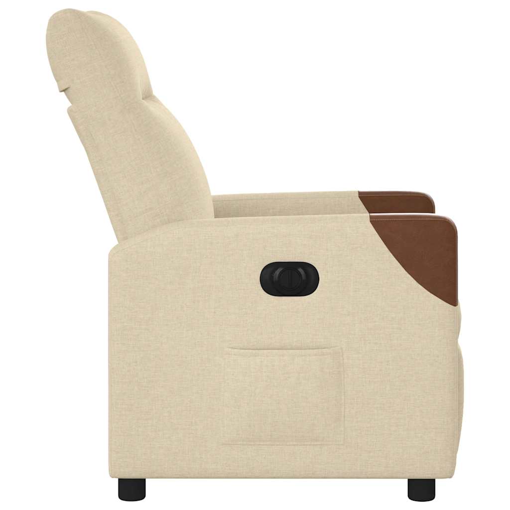 Fauteuil inclinable électrique Crème Tissu - XIOS