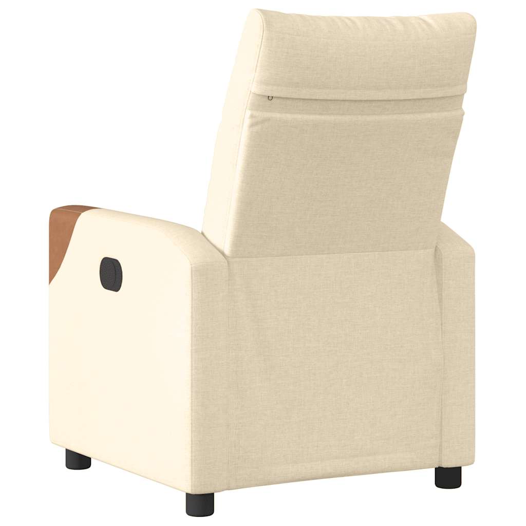 Fauteuil inclinable électrique Crème Tissu - XIOS