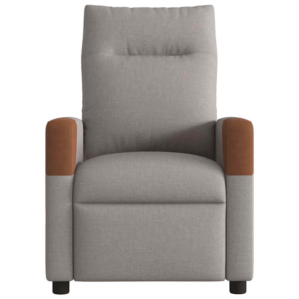 Fauteuil inclinable électrique Taupe Tissu