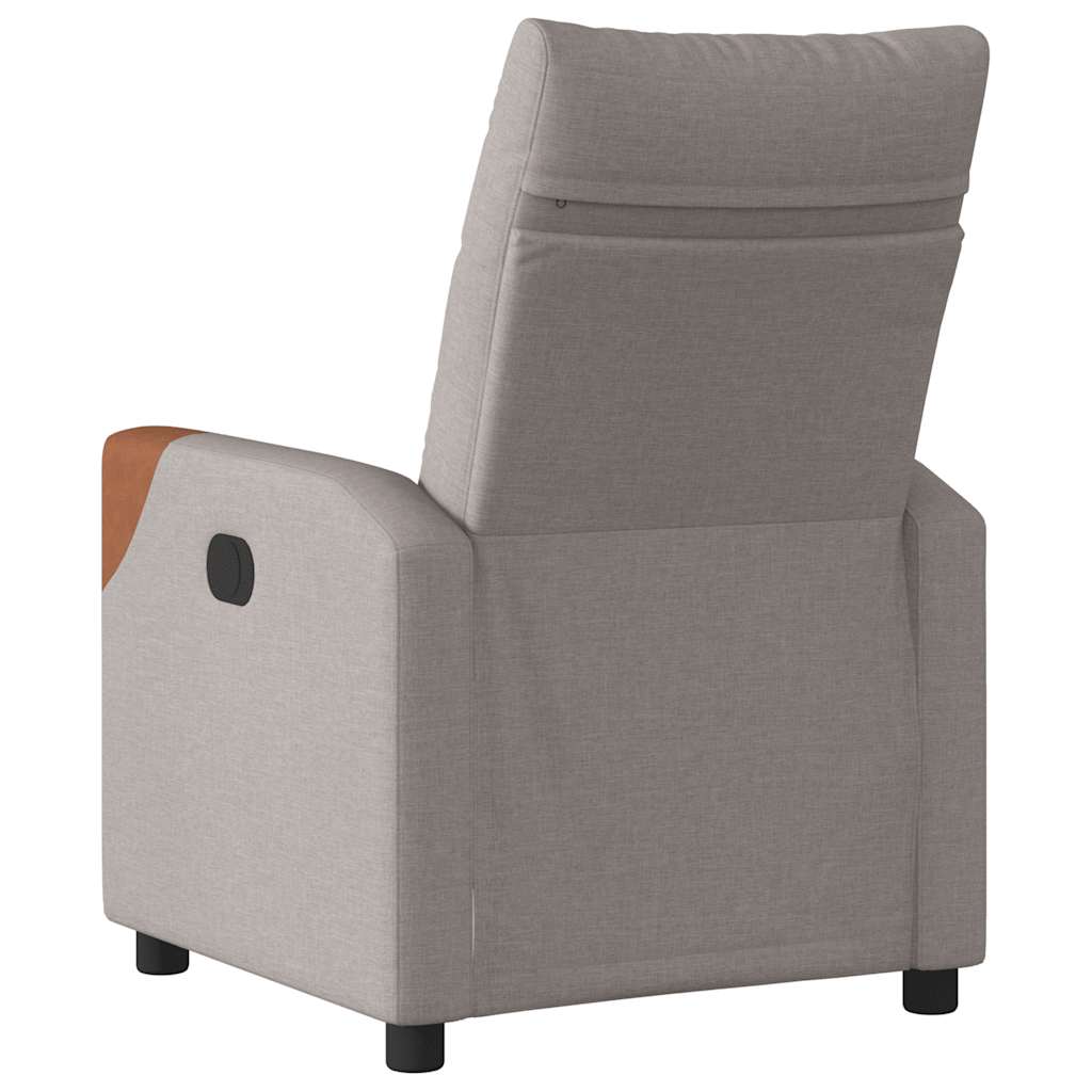 Fauteuil inclinable électrique Taupe Tissu