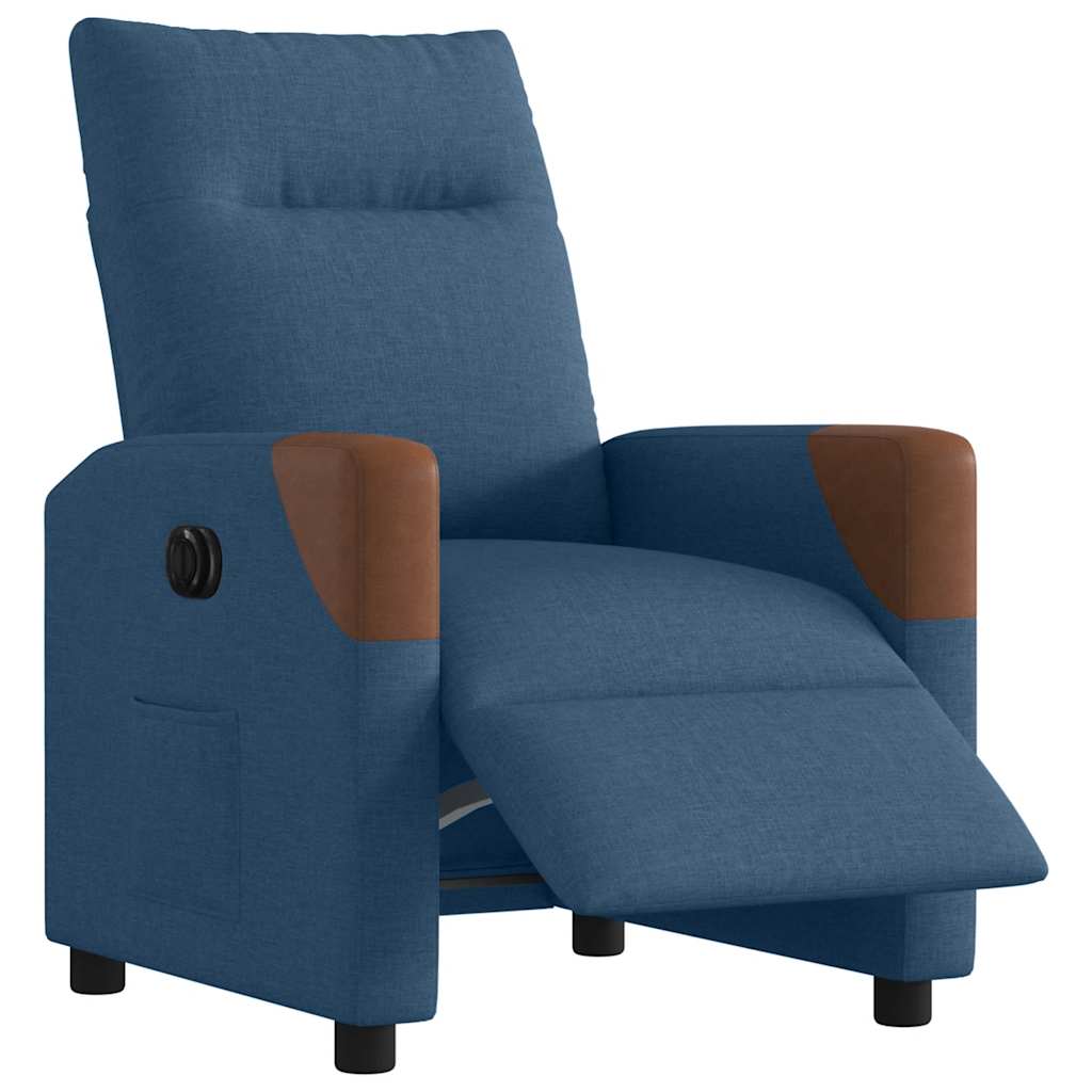 Fauteuil inclinable électrique Bleu Tissu - XIOS