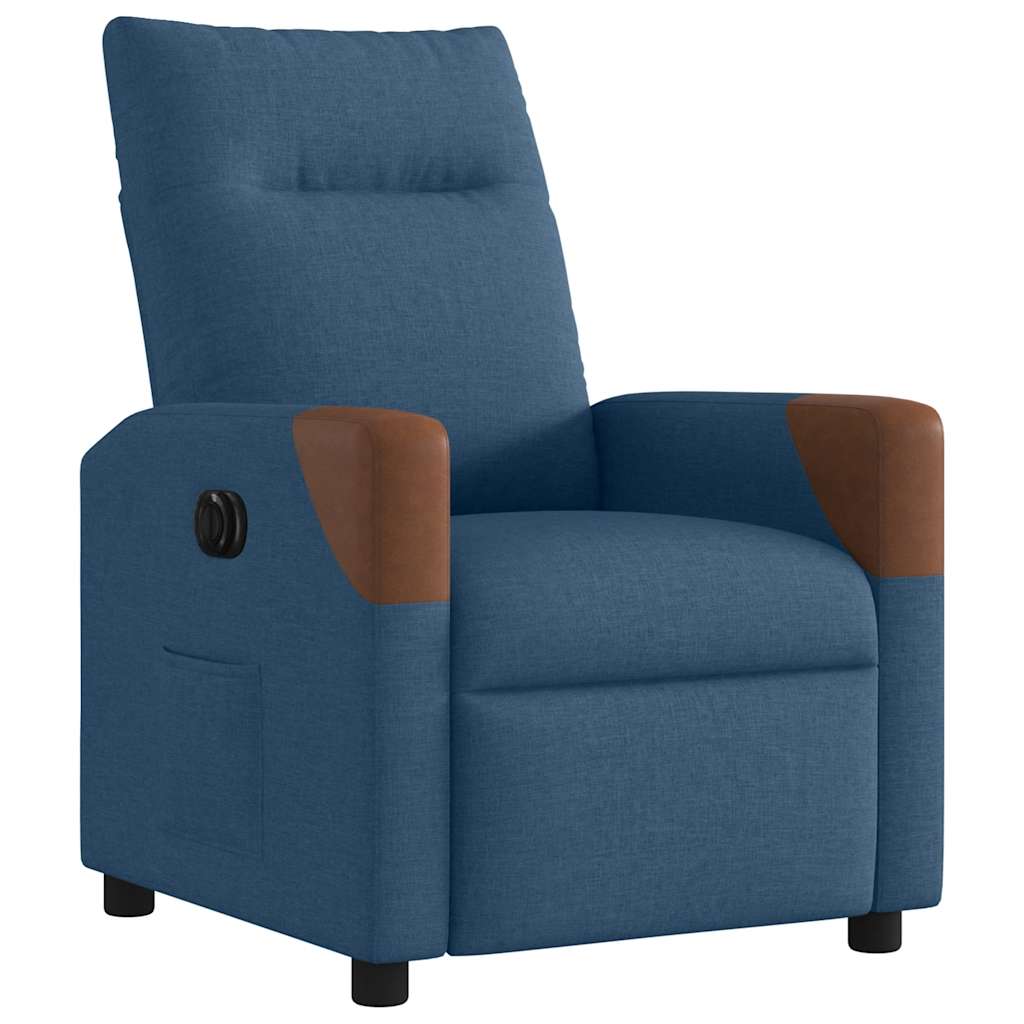 Fauteuil inclinable électrique Bleu Tissu - XIOS