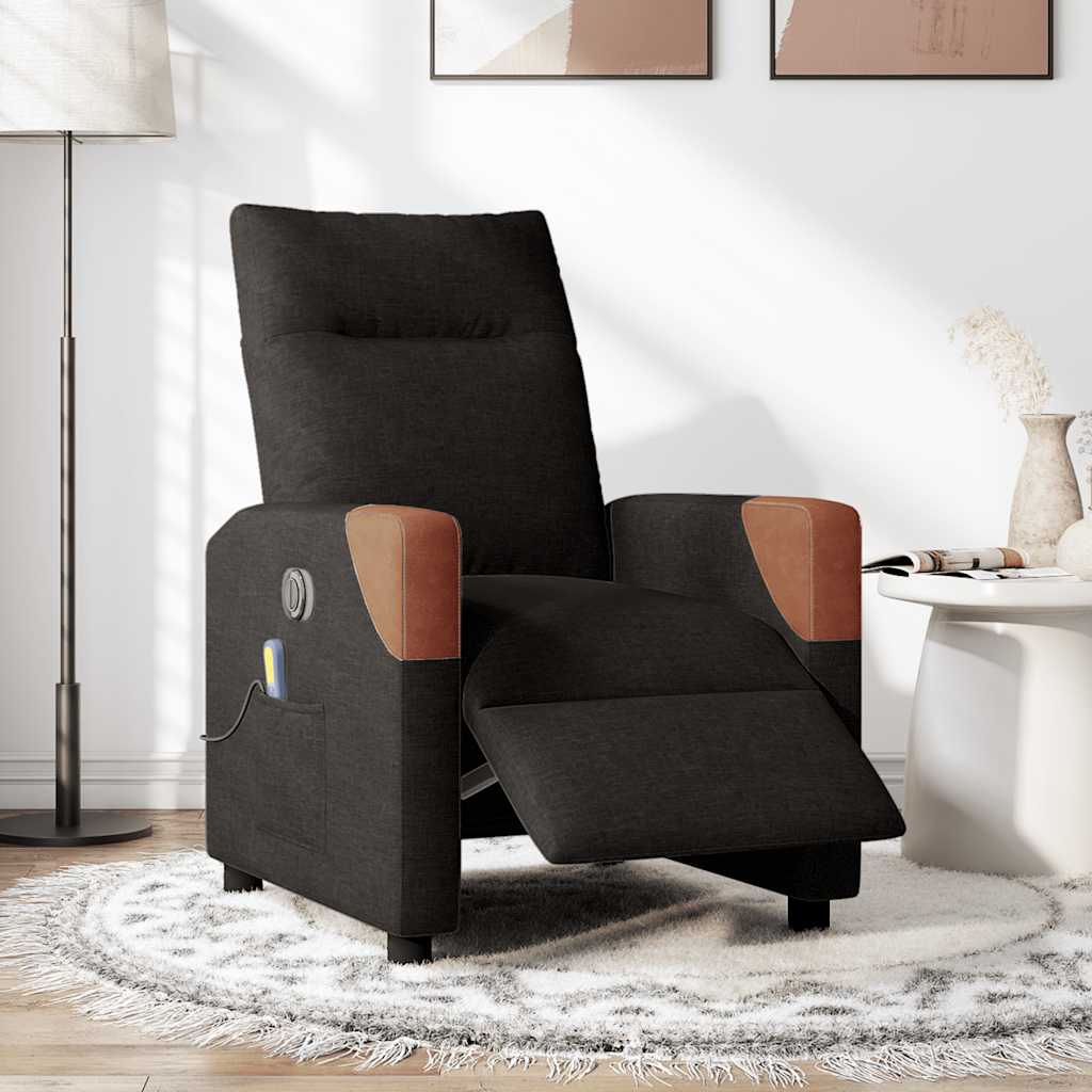 Fauteuil de massage inclinable électrique Noir Tissu - XIOS