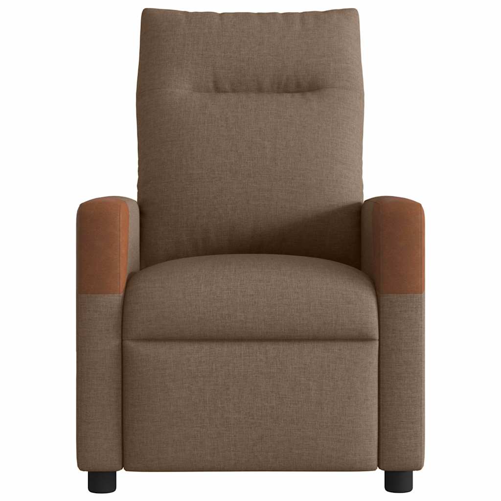 Fauteuil inclinable de massage électrique marron tissu - XIOS