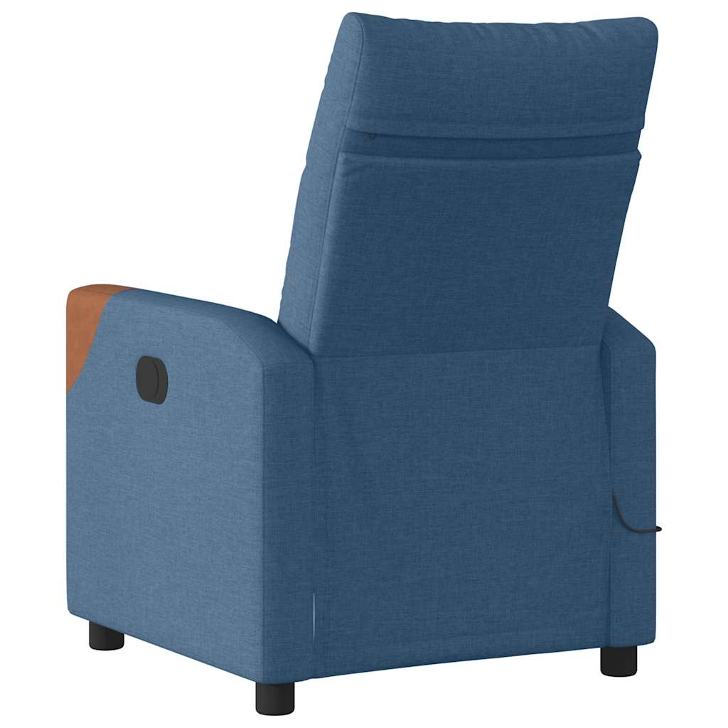 Fauteuil inclinable de massage électrique Bleu Tissu - XIOS