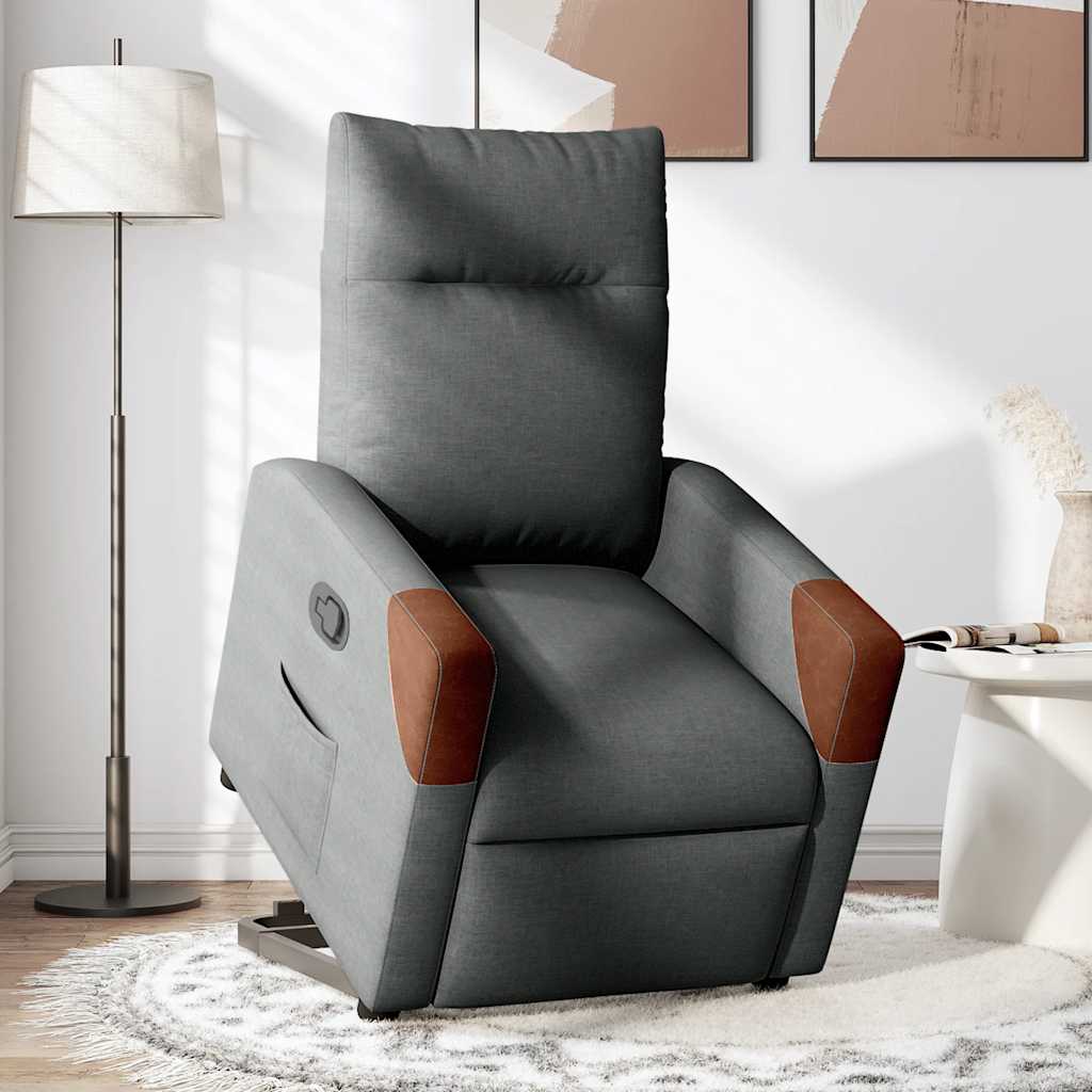 Fauteuil inclinable Gris foncé Tissu - XIOS