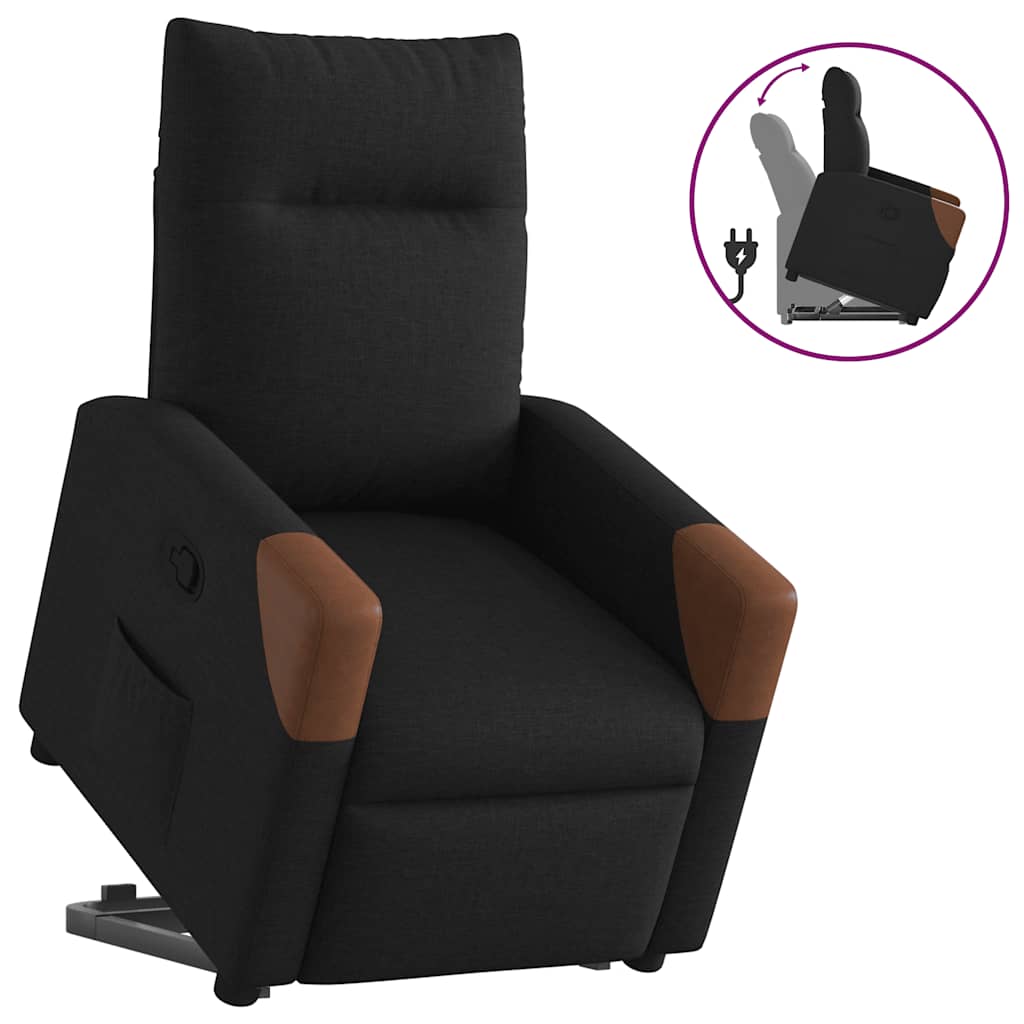 Fauteuil inclinable noir tissu - XIOS