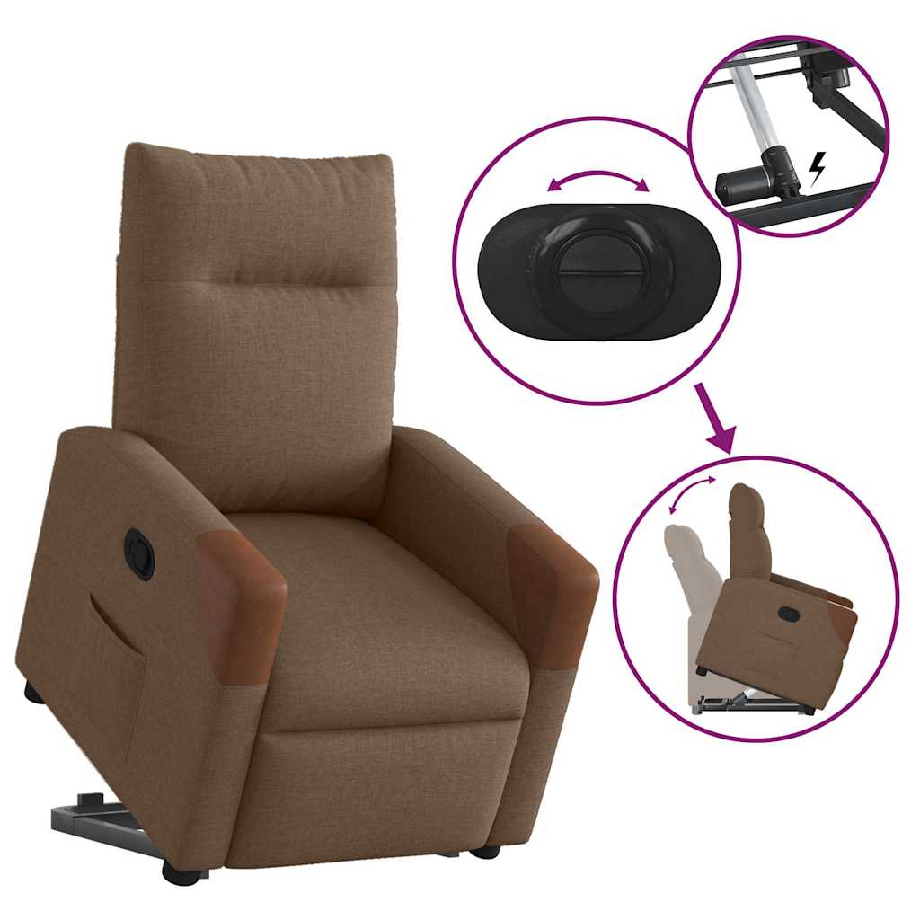 Fauteuil inclinable Marron Tissu - XIOS