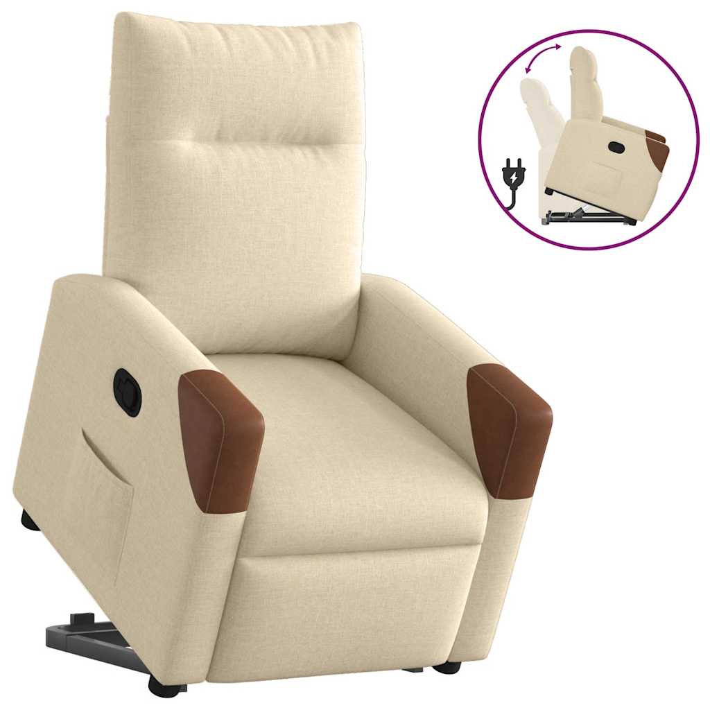 Fauteuil inclinable Crème Tissu - XIOS
