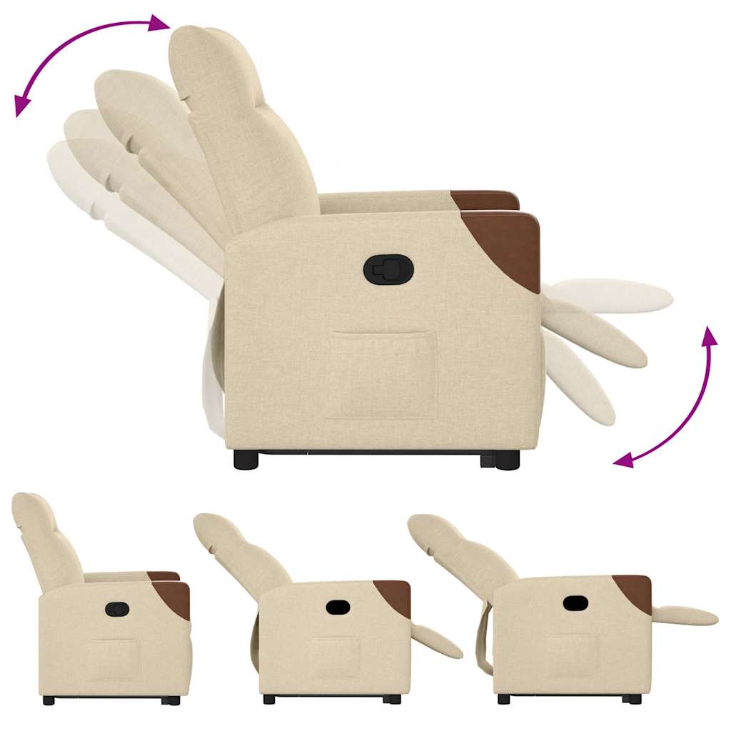 Fauteuil inclinable Crème Tissu - XIOS