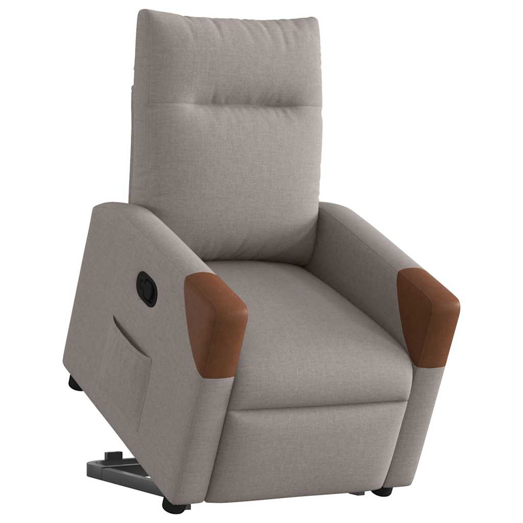 Fauteuil inclinable taupe tissu - XIOS
