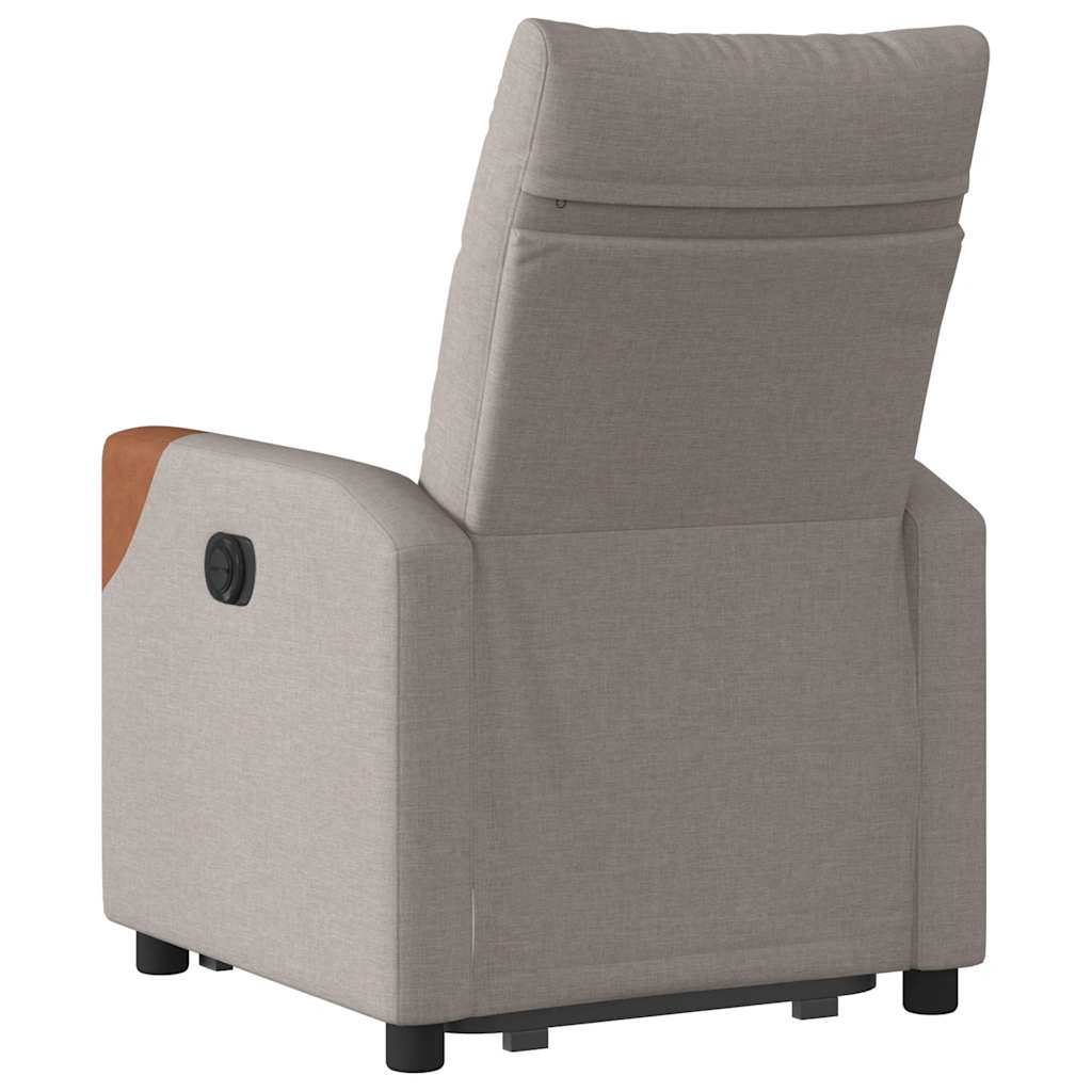 Fauteuil inclinable taupe tissu - XIOS