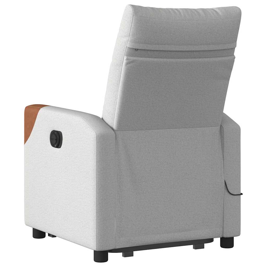 Fauteuil de massage inclinable gris nuage tissu - XIOS