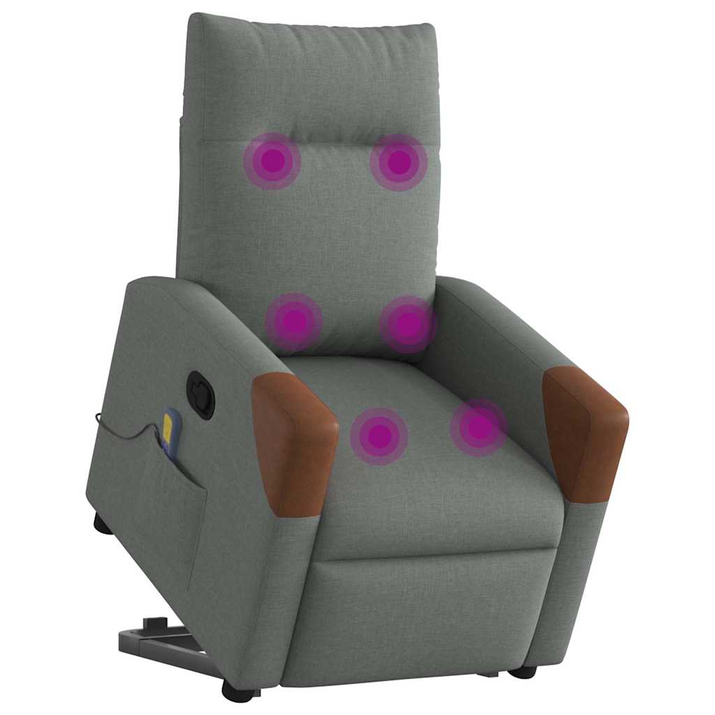 Fauteuil de massage inclinable Gris foncé Tissu - XIOS