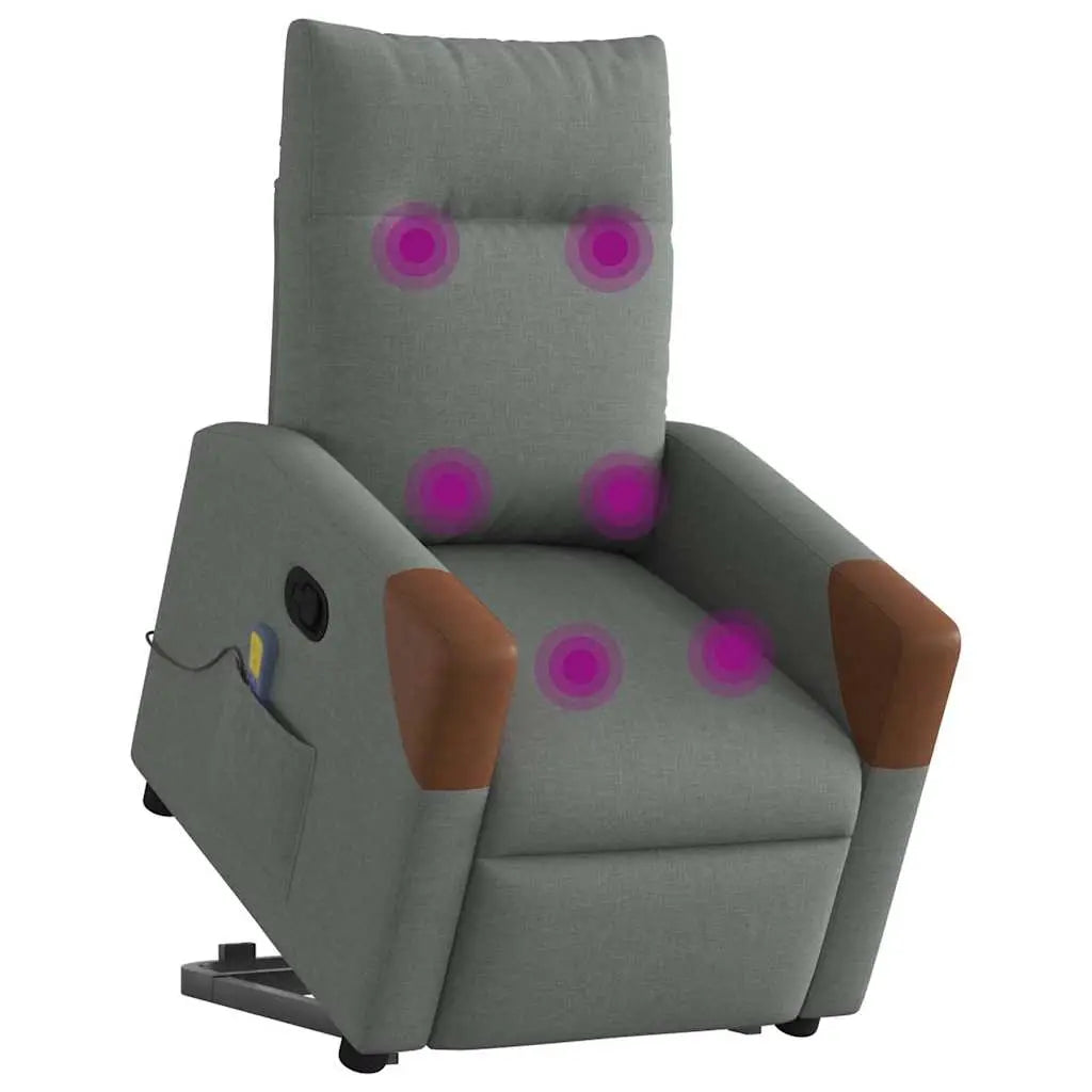 Fauteuil de massage inclinable Gris foncé Tissu - XIOS