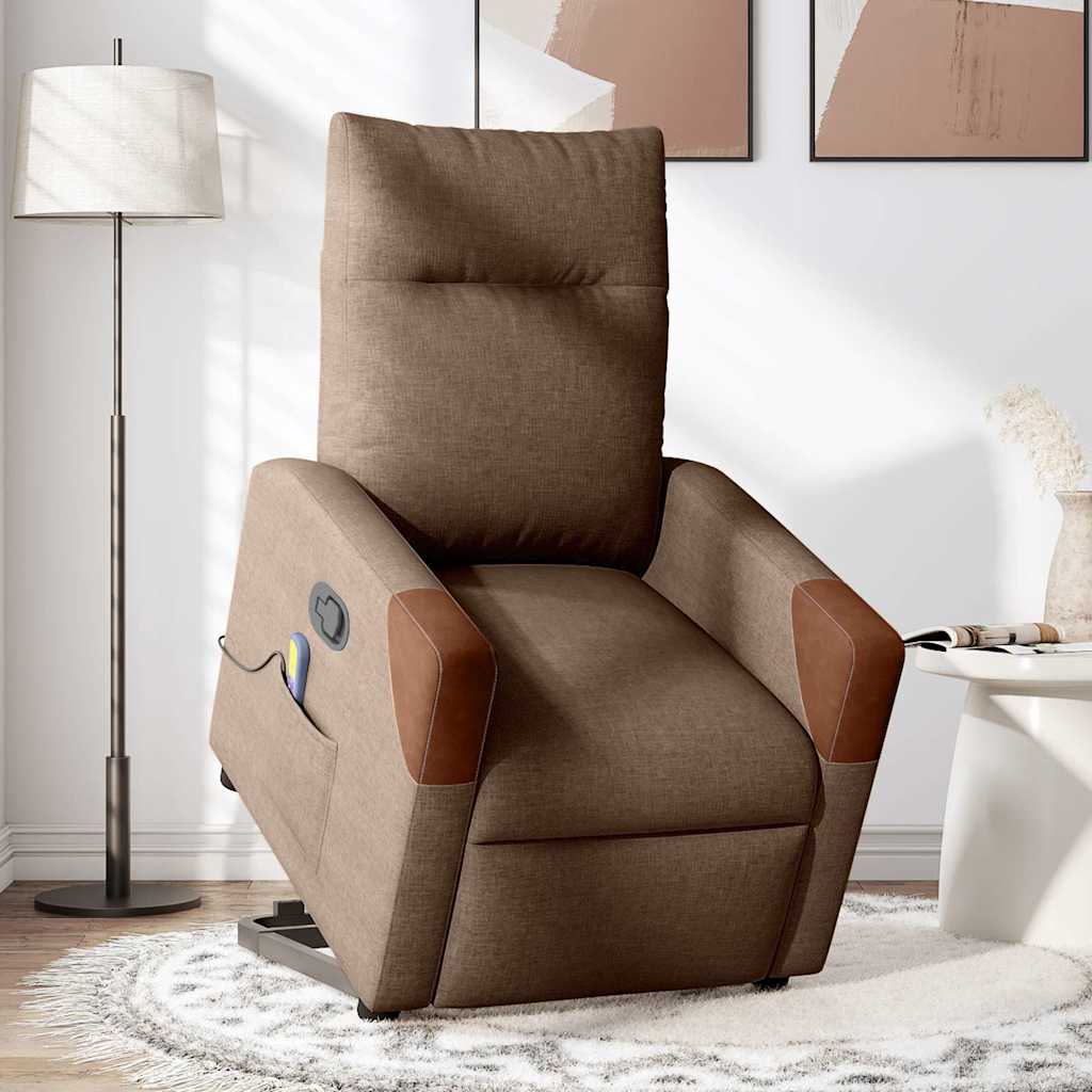 Fauteuil de massage inclinable Marron Tissu - XIOS