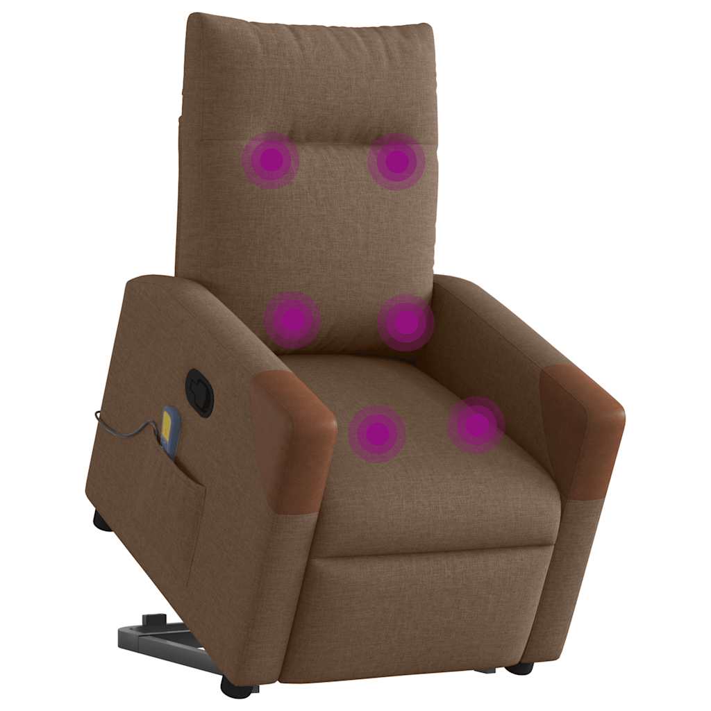 Fauteuil de massage inclinable Marron Tissu - XIOS