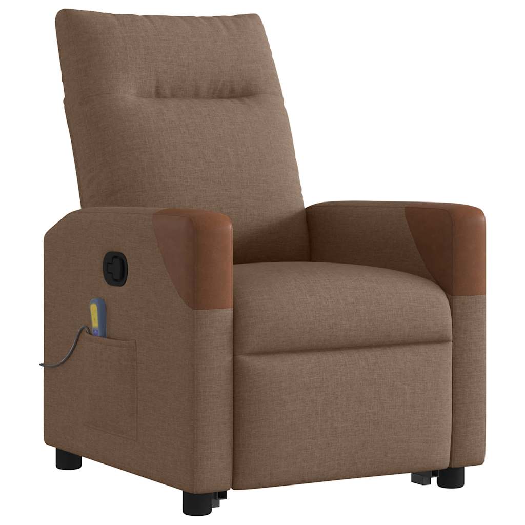 Fauteuil de massage inclinable Marron Tissu - XIOS