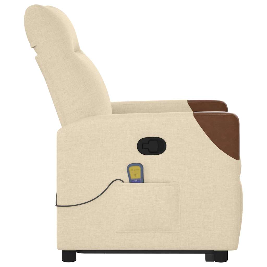 Fauteuil inclinable de massage Crème Tissu - XIOS