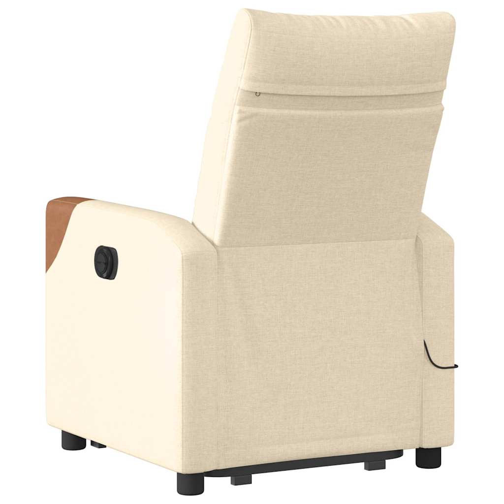 Fauteuil inclinable de massage Crème Tissu - XIOS