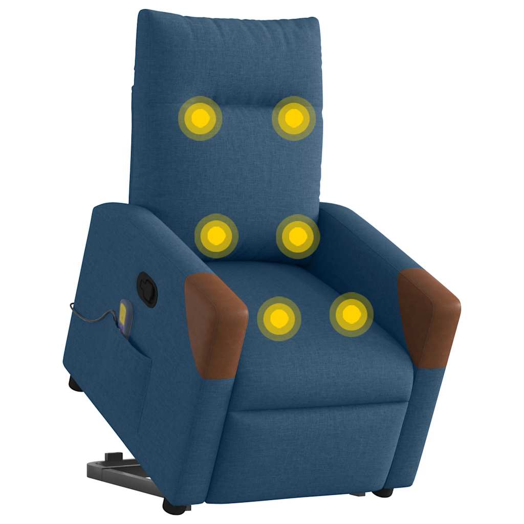 Fauteuil de massage inclinable Bleu Tissu - XIOS