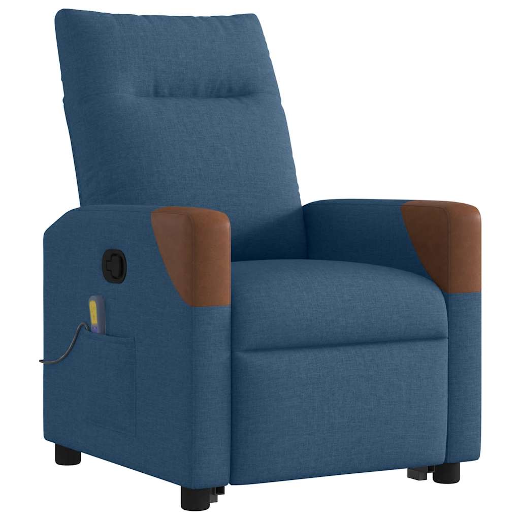 Fauteuil de massage inclinable Bleu Tissu - XIOS