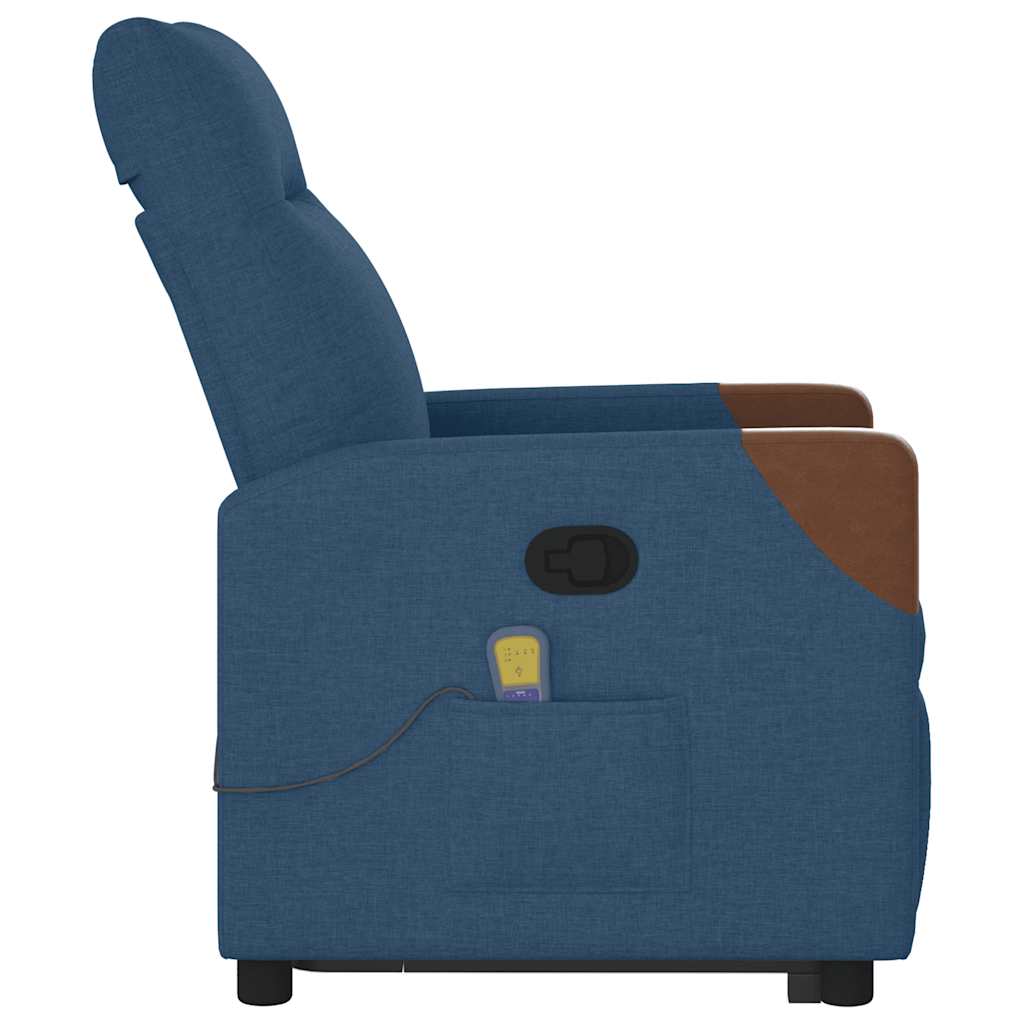 Fauteuil de massage inclinable Bleu Tissu - XIOS