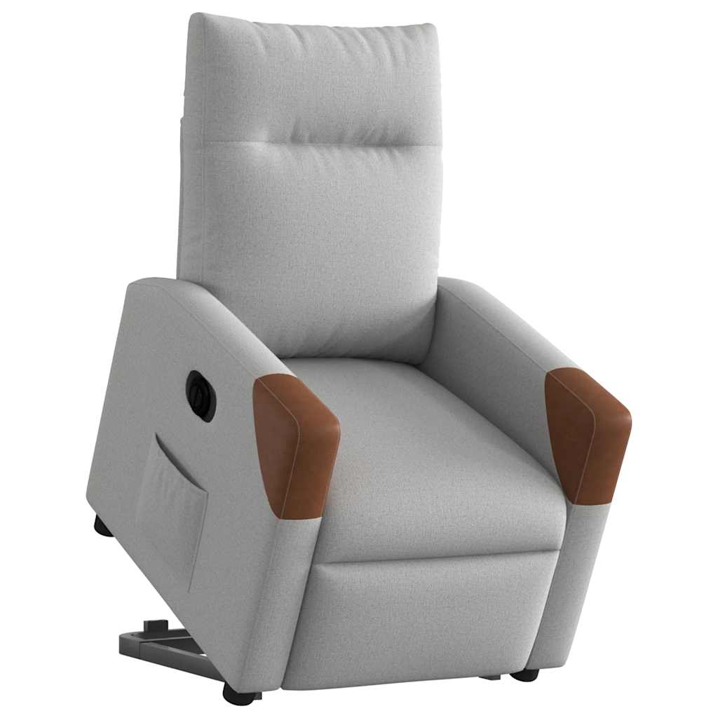 Fauteuil inclinable électrique gris nuage tissu - XIOS