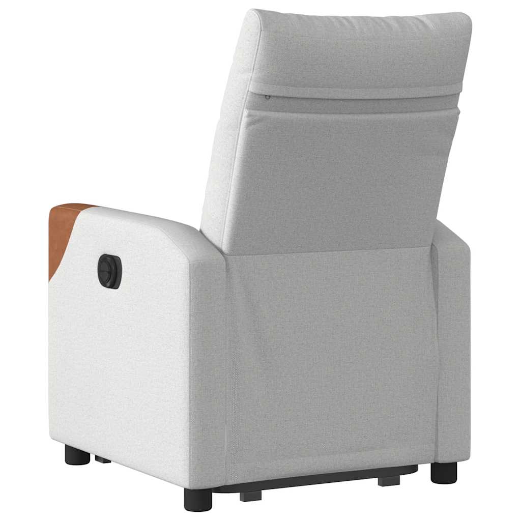Fauteuil inclinable électrique gris nuage tissu - XIOS