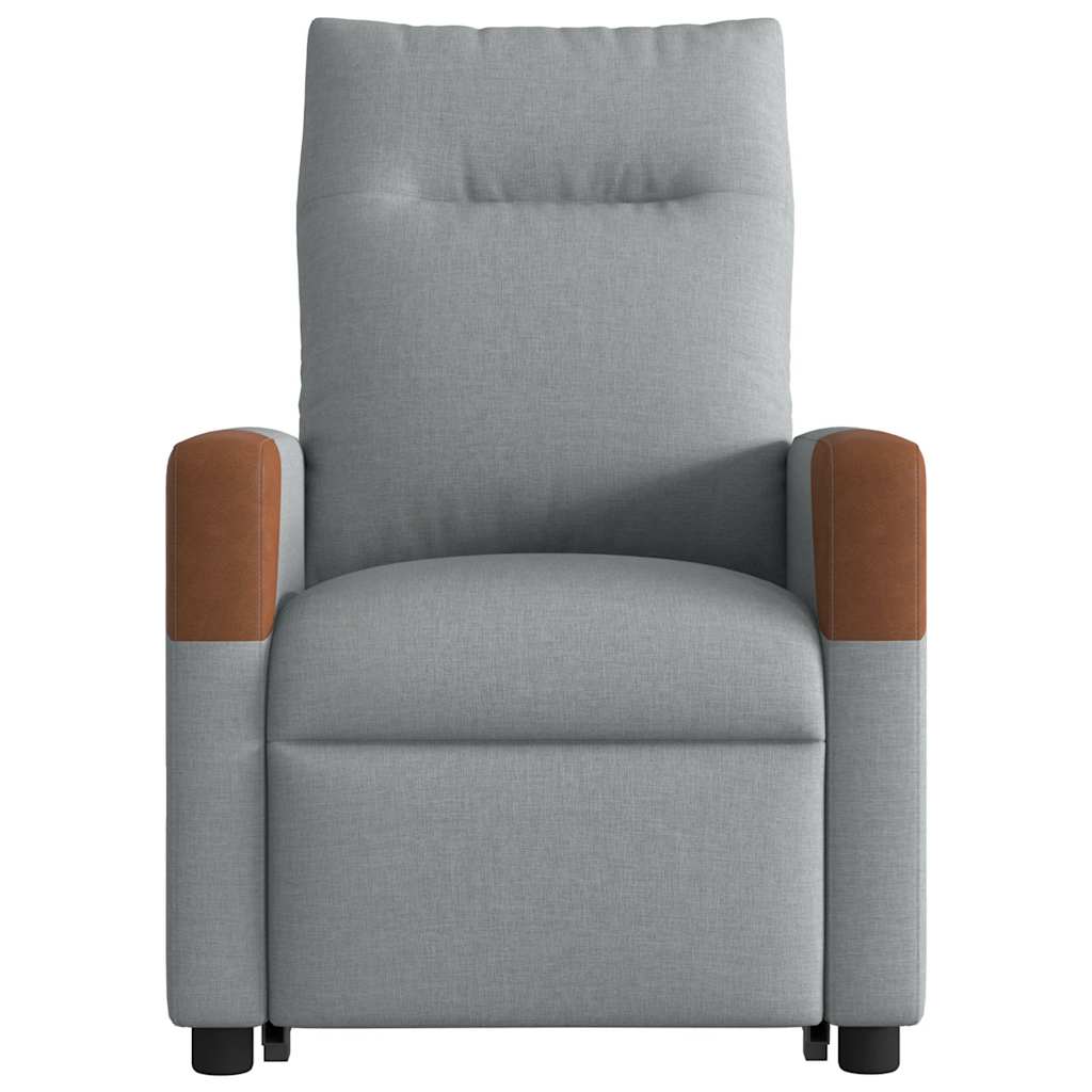 Fauteuil inclinable électrique gris clair tissu - XIOS
