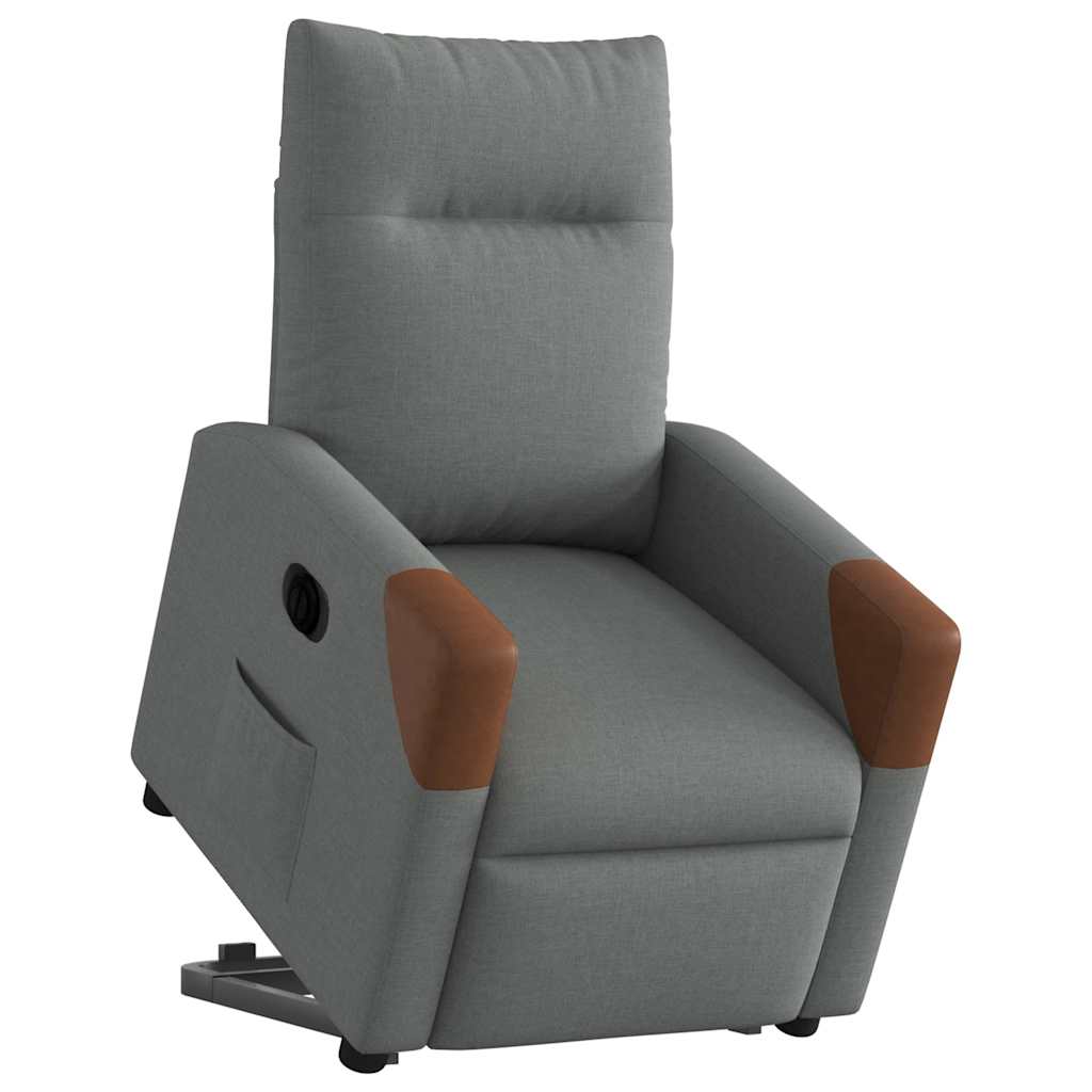 Fauteuil inclinable électrique gris foncé tissu - XIOS