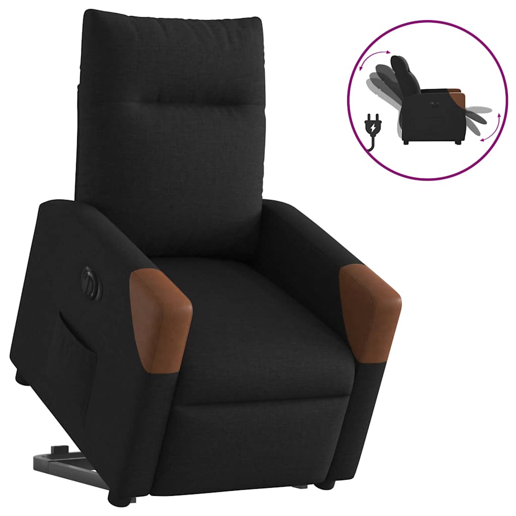 Fauteuil inclinable électrique noir tissu - XIOS