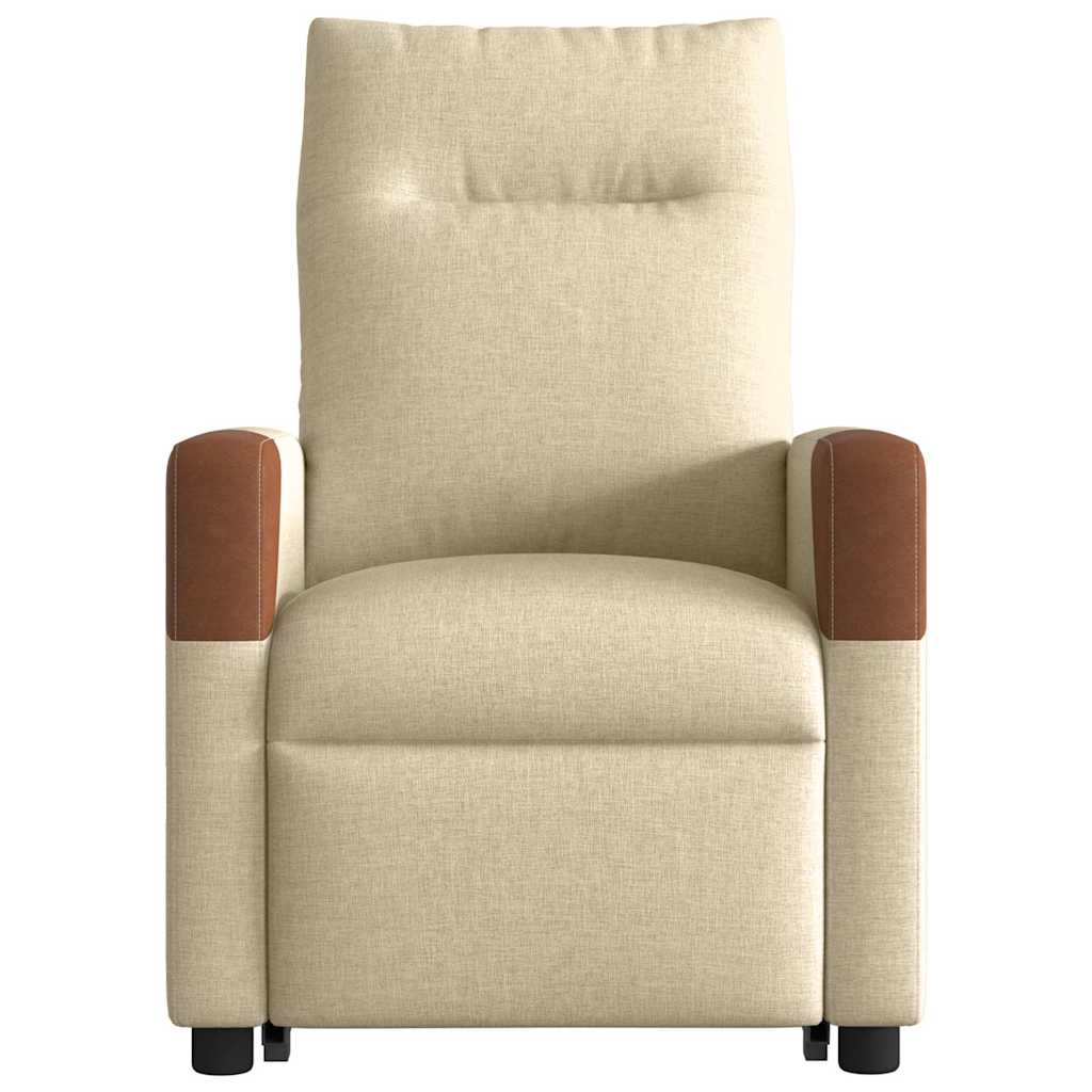 Fauteuil inclinable électrique crème tissu - XIOS