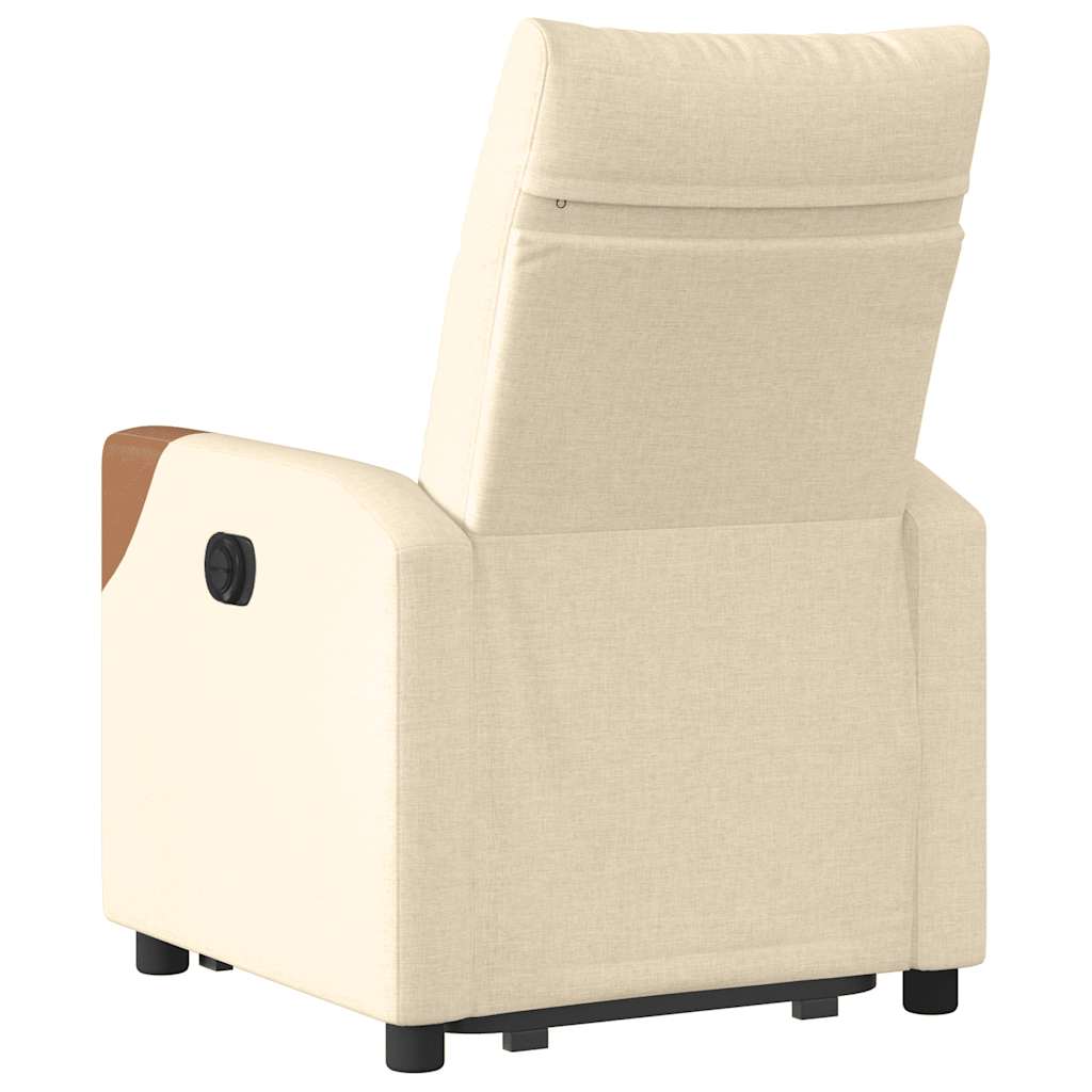 Fauteuil inclinable électrique crème tissu - XIOS
