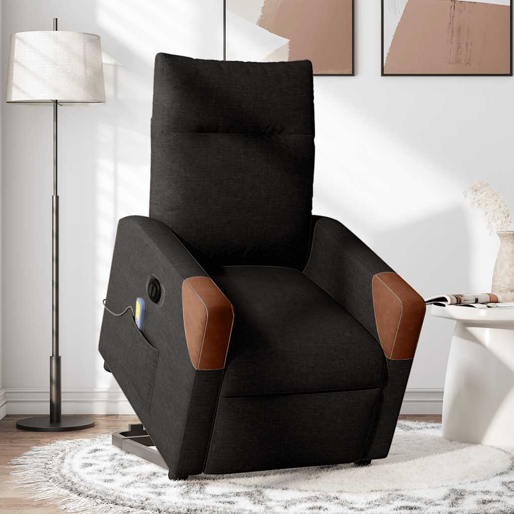 Fauteuil inclinable de massage électrique Noir Tissu - XIOS