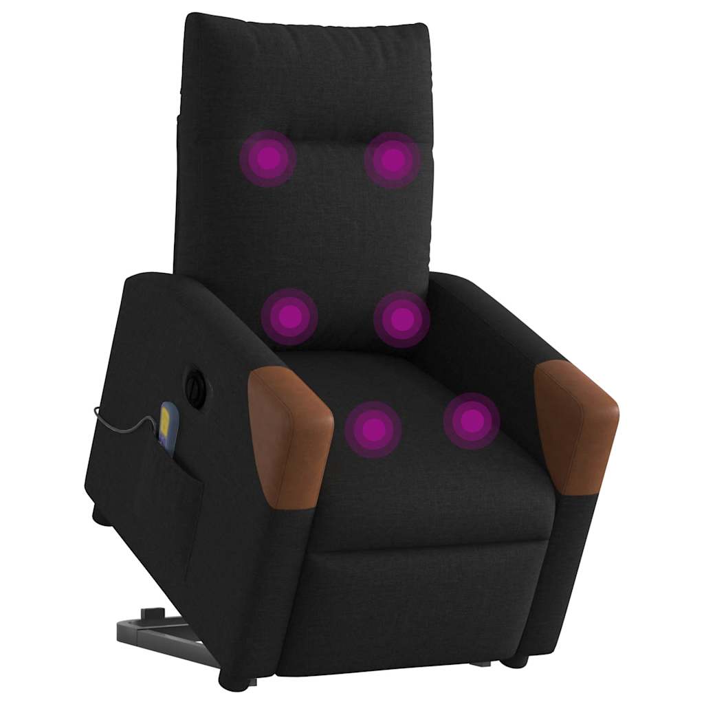 Fauteuil inclinable de massage électrique Noir Tissu - XIOS