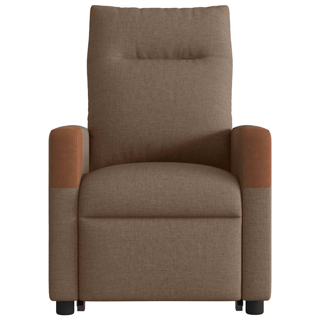 Fauteuil inclinable de massage électrique Marron Tissu - XIOS