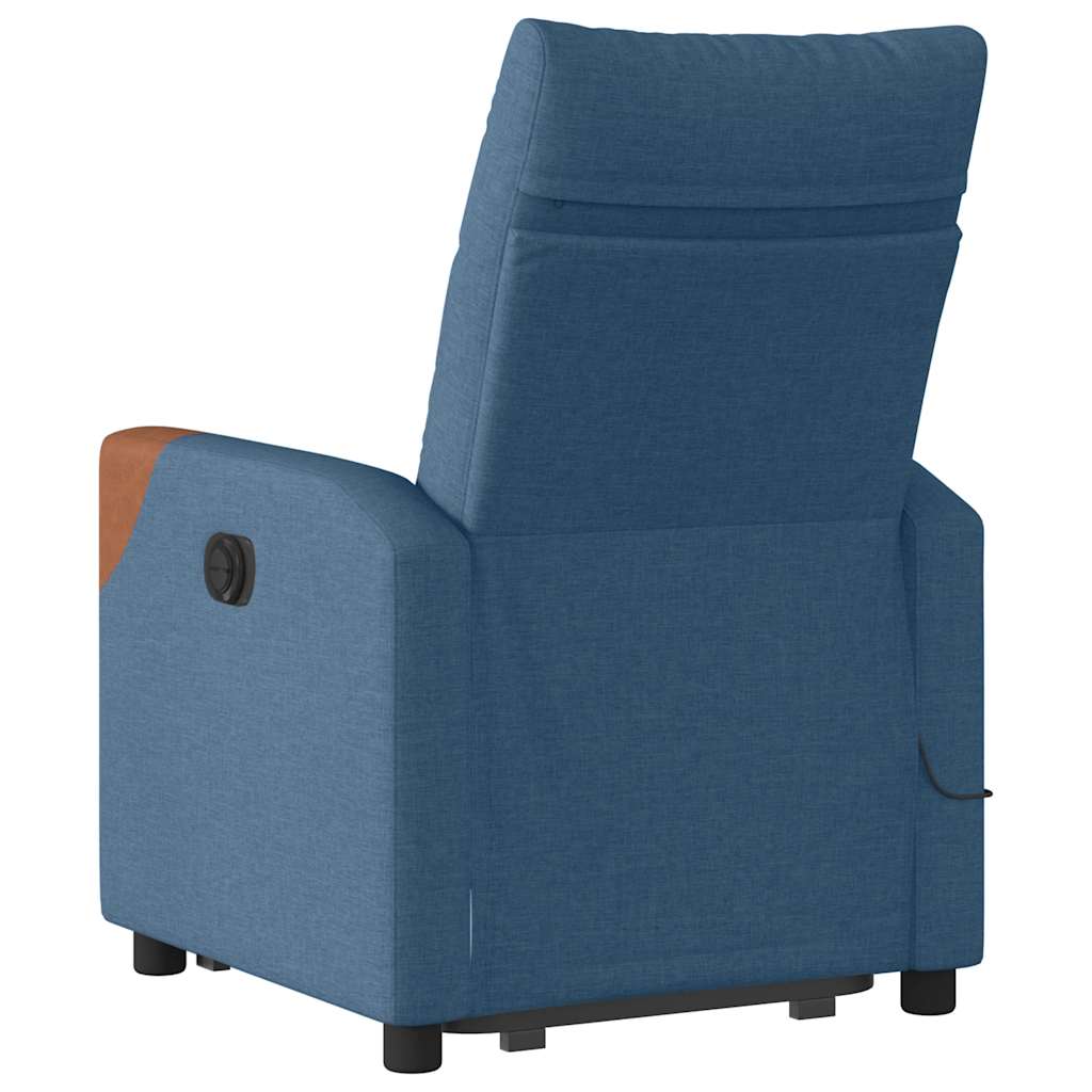 Fauteuil inclinable de massage électrique bleu tissu - XIOS