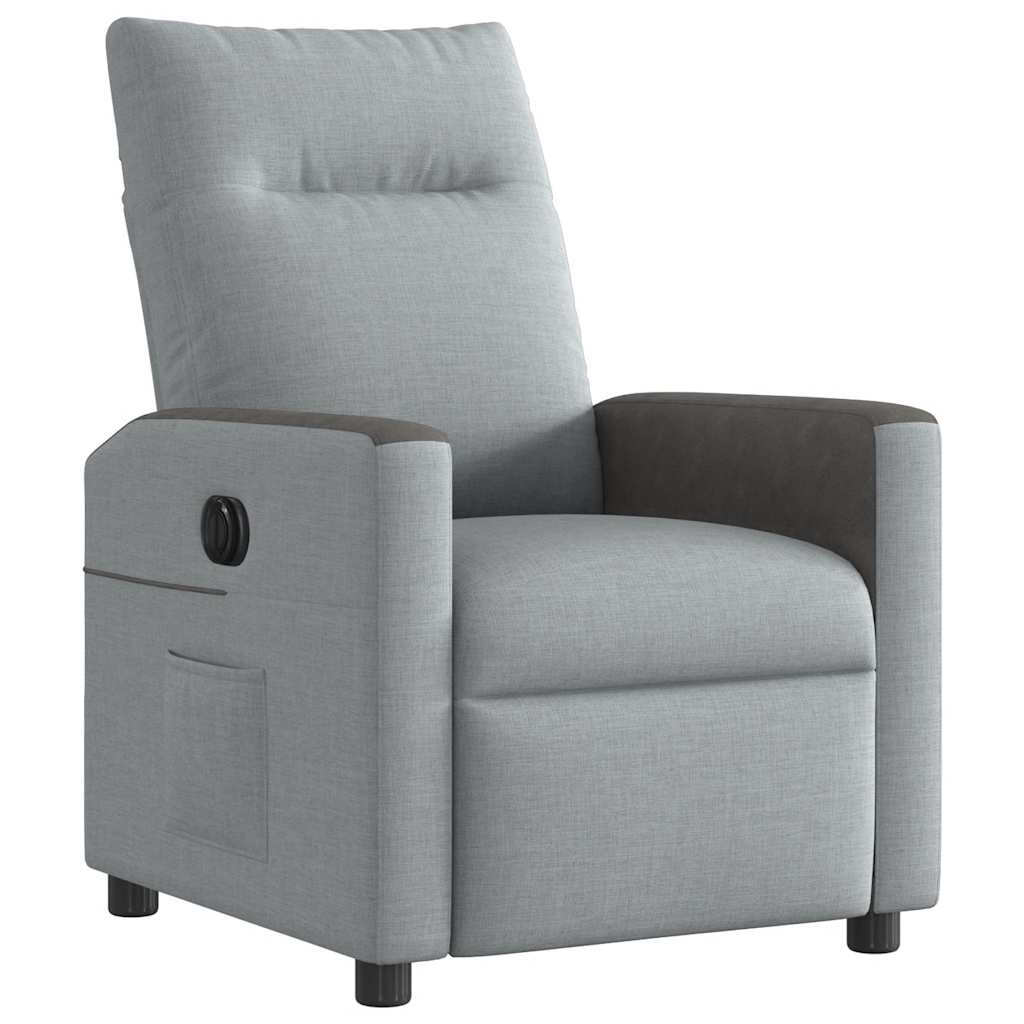 Fauteuil inclinable électrique Gris clair Tissu - XIOS