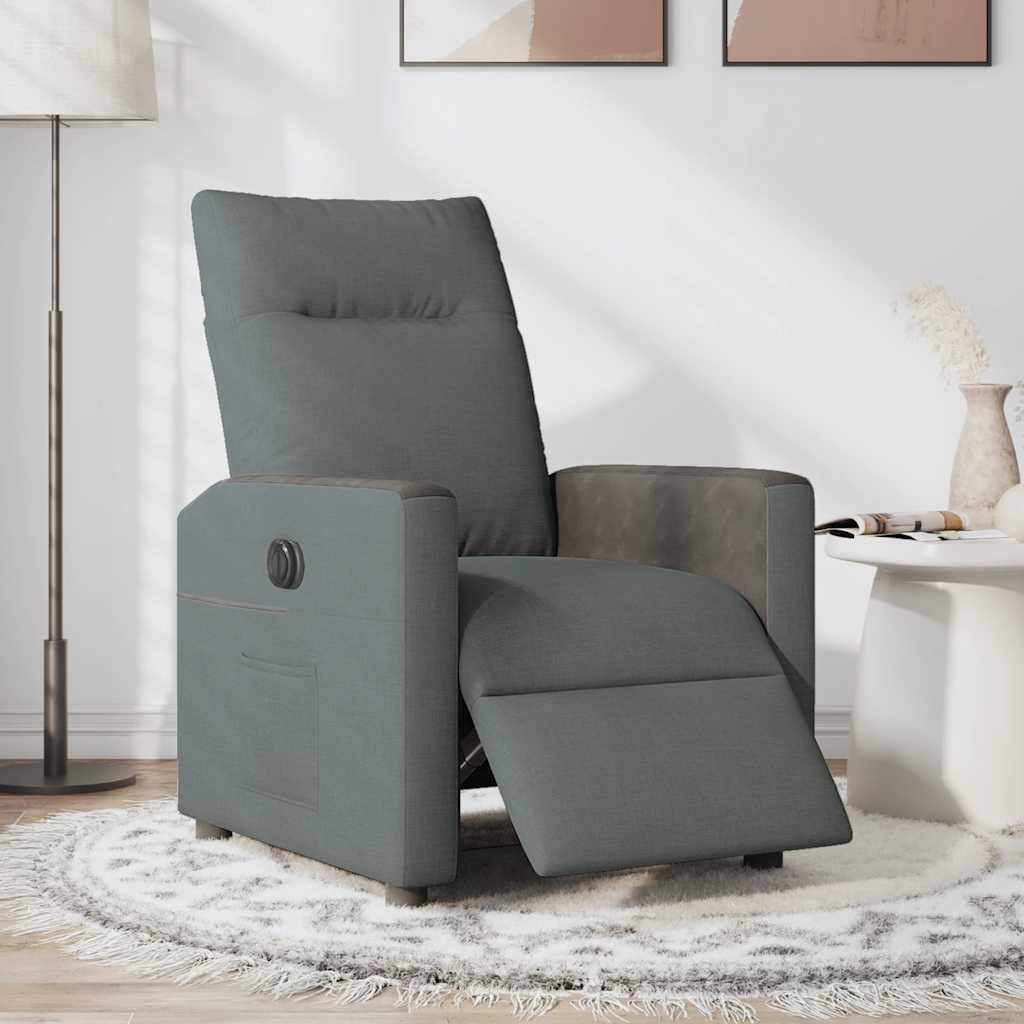 Fauteuil inclinable électrique Gris foncé Tissu - XIOS