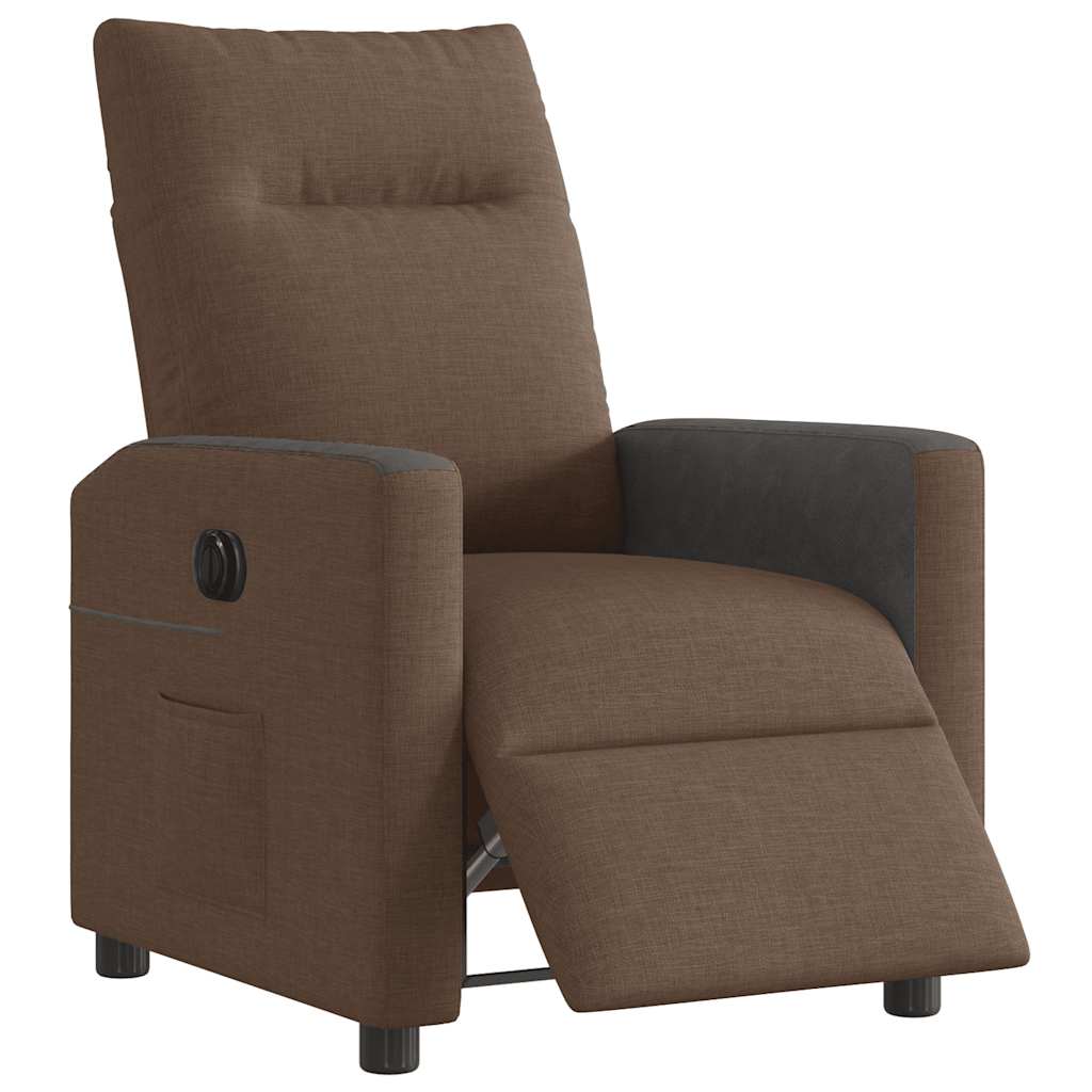 Fauteuil inclinable électrique Marron Tissu - XIOS