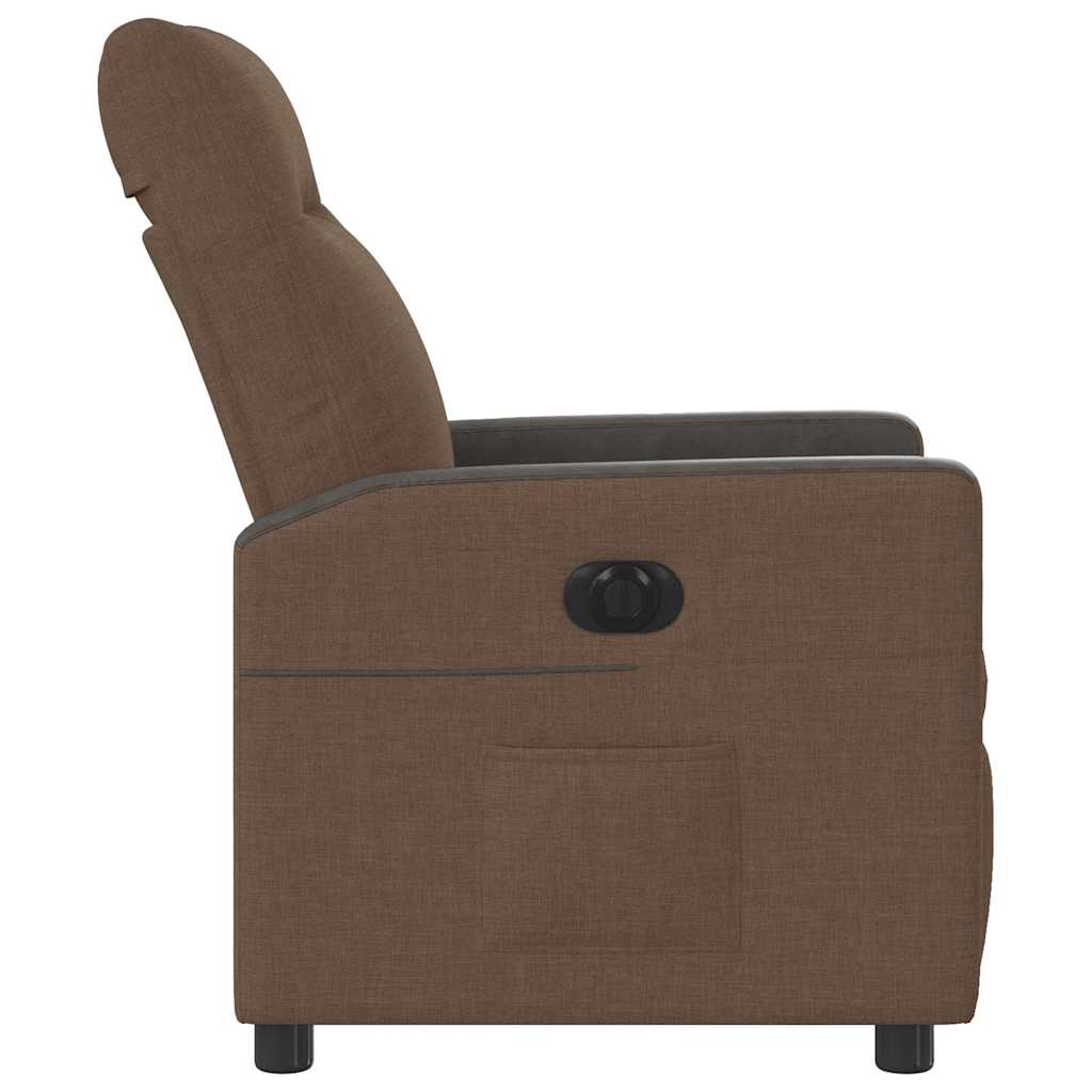 Fauteuil inclinable électrique Marron Tissu - XIOS