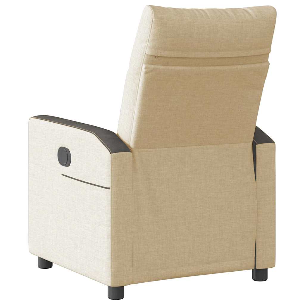Fauteuil inclinable électrique Crème Tissu - XIOS
