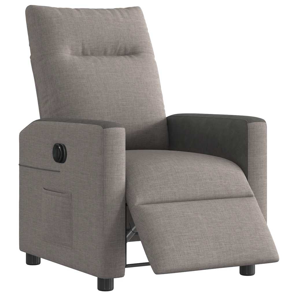 Fauteuil inclinable électrique Taupe Tissu - XIOS