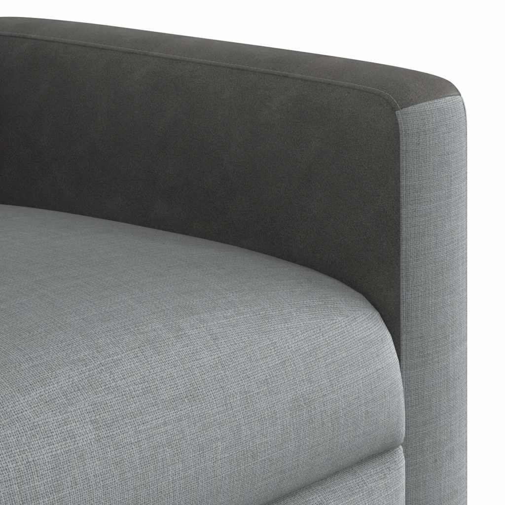 Fauteuil de massage inclinable électrique gris clair tissu - XIOS