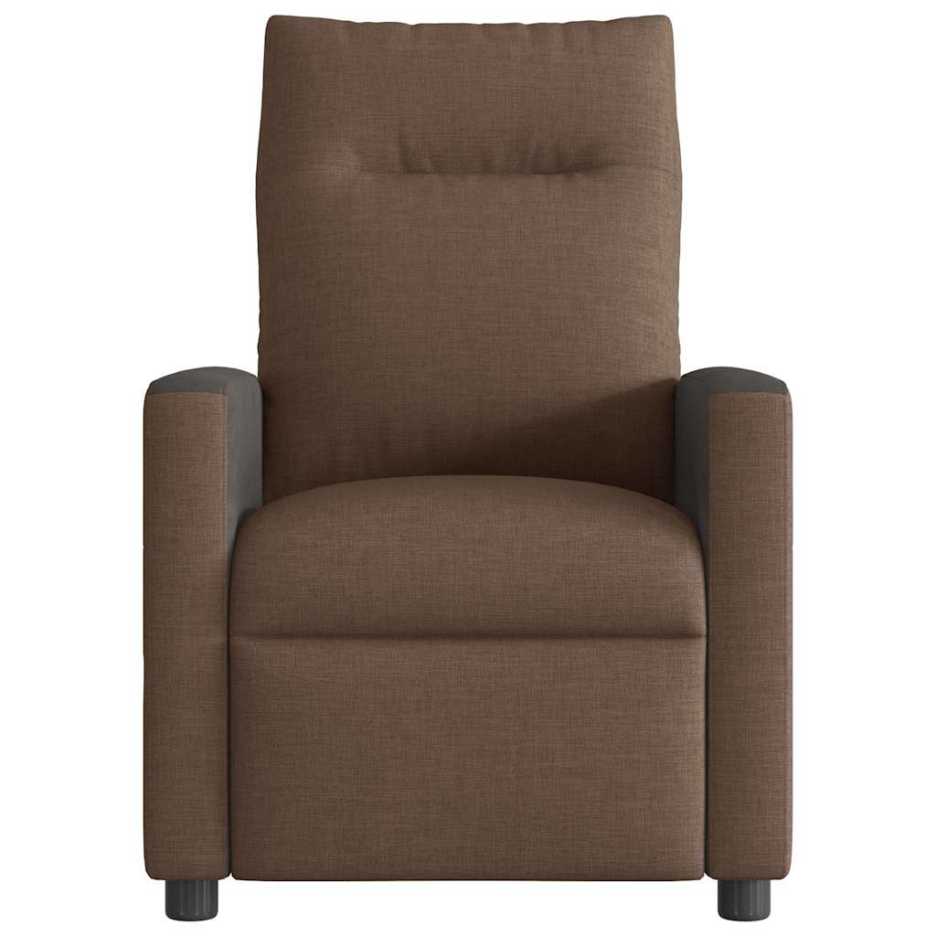 Fauteuil inclinable de massage électrique marron tissu - XIOS