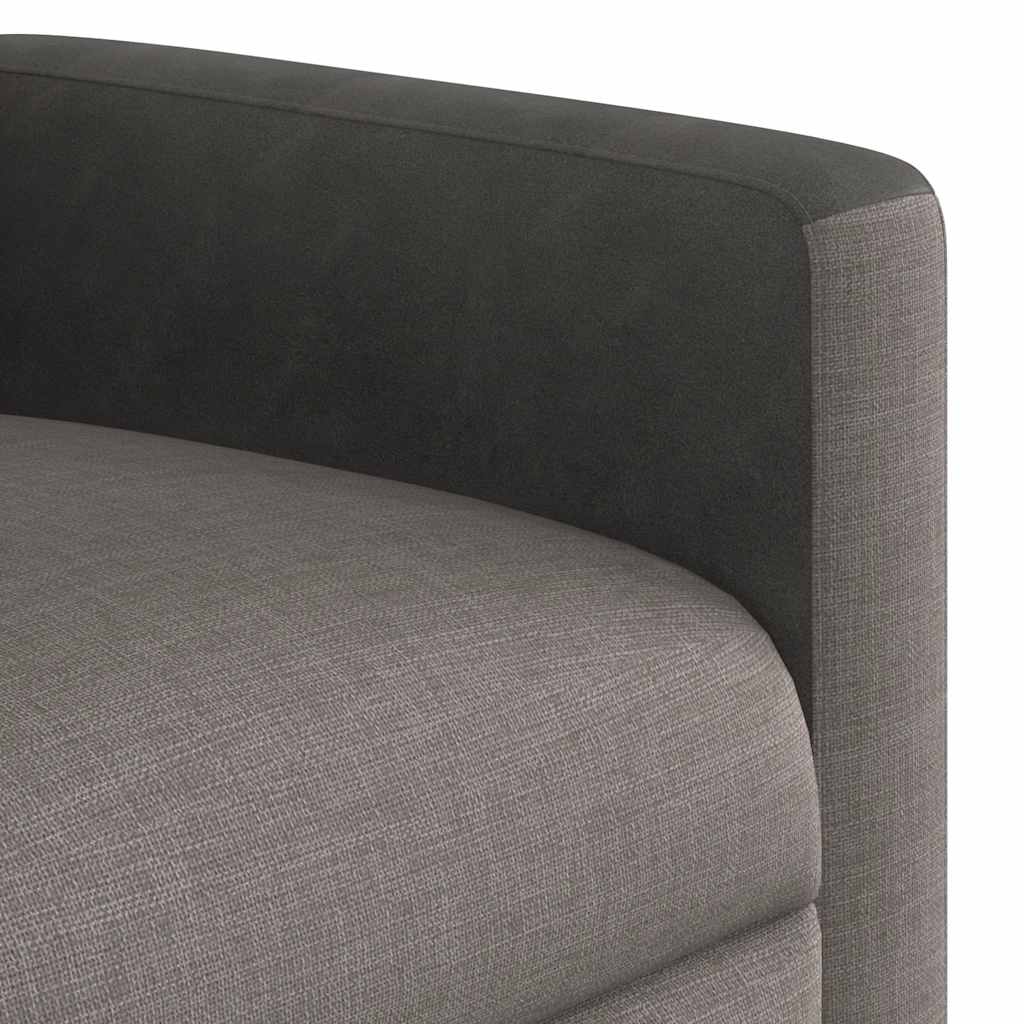 Fauteuil de massage inclinable électrique Taupe Tissu