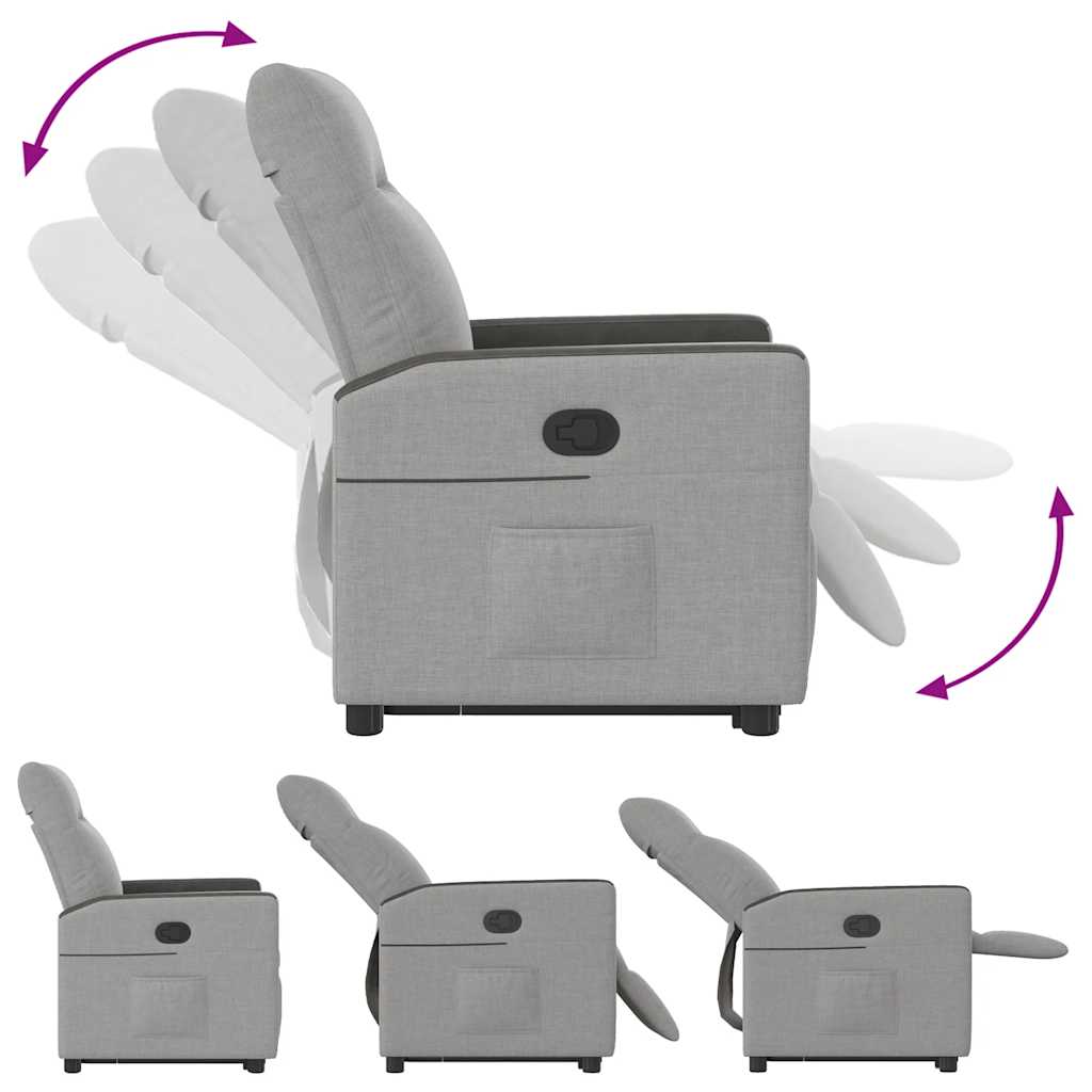 Fauteuil inclinable gris nuage tissu - XIOS