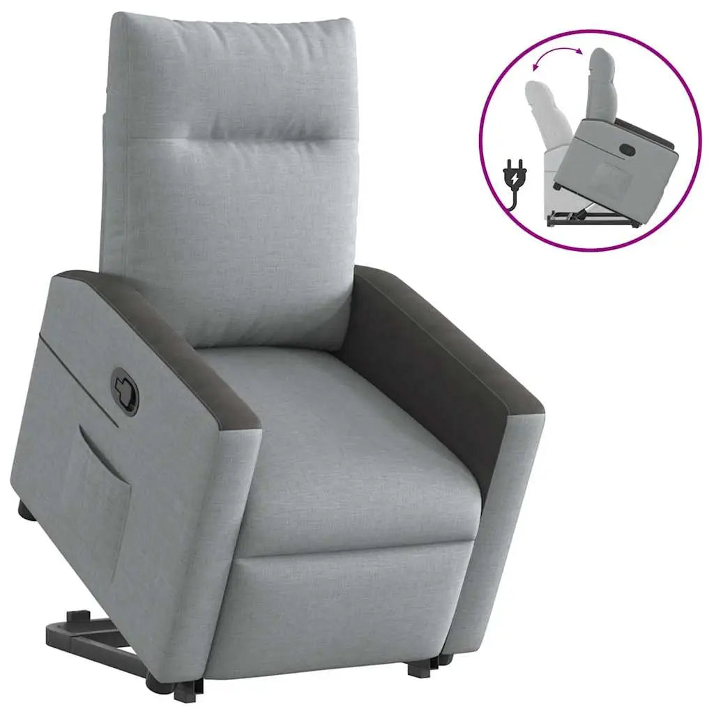 Fauteuil inclinable Gris clair Tissu - XIOS